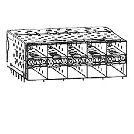 Molex Stacked Sfp+ 2X5 Conn Assy W/ Tin Tails 760475001